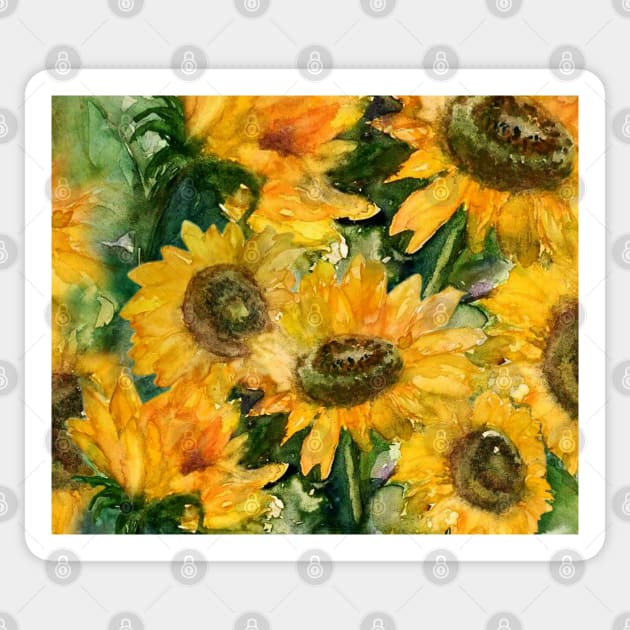 sunflower blooming Sticker by saskece